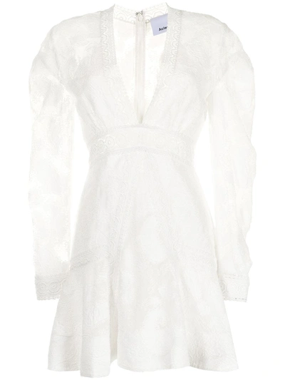 Acler Godson Lace Flared Dress In White