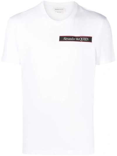 Alexander Mcqueen Logo-patch Short-sleeve T-shirt In White