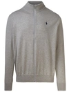 POLO RALPH LAUREN GREY SWEATER WITH ZIPPER