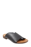 Bueno Tulla Slide Sandal In Black/ Tan Leather