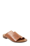 Bueno Tulla Slide Sandal In Tan Leather