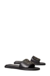 TORY BURCH DOUBLE-T LEATHER SPORT SLIDE SANDAL,79985