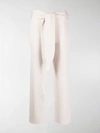 Antonella Rizza Knitted High-waisted Trousers In Neutrals