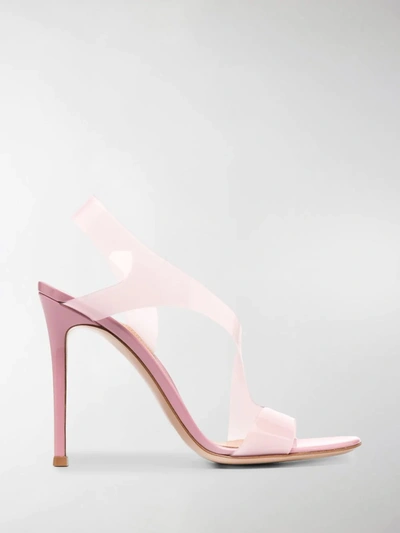 Gianvito Rossi Metropolis Plexi Strappy Slingback Sandals Gianvito