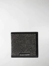 ALEXANDER MCQUEEN STUD-EMBELLISHED LOGO-PRINT WALLET,16162278