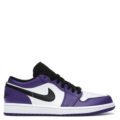 Pre-owned Jordan Nike  1 Low Court Purple White Trainers Us Size 8.5 Eu Size 42