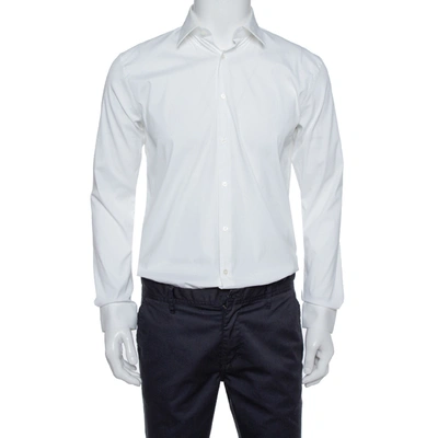 Pre-owned Burberry White Stretch Cotton Long Sleeve Shirt S