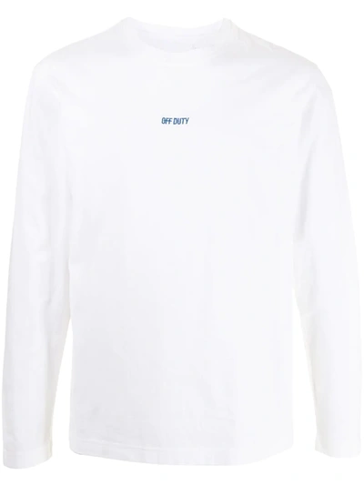 Off Duty Embroidered Logo T-shirt In White