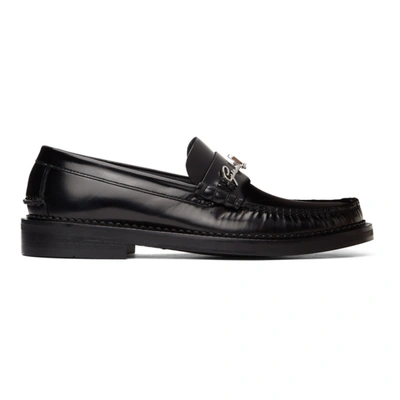 Versace Medusa Embossed Button Brogues In Black