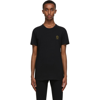 Versace White Crewneck T-shirt With Medusa Print On The Front In Cotton Stretch Man In A1008 Black