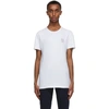 Versace White Crewneck T-shirt With Medusa Print On The Front In Cotton Stretch Man In A1001 Wht