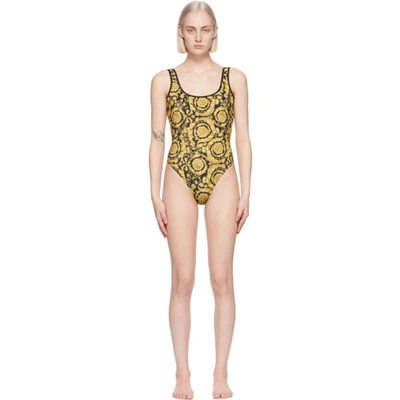 Versace Printed Swimsuit In Multicolor