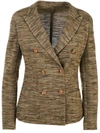 ELEVENTY GREEN DOUBLE-BREASTED JACKET