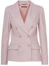 Alberta Ferretti Double-breasted Blazer In Pink