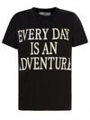Alberta Ferretti Every Day Is An Adventure Print T-shirt In Black