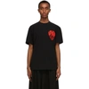 JW ANDERSON BLACK EMBROIDERED FACE JWA T-SHIRT