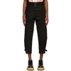JW ANDERSON BLACK TAPERED CARGO TROUSERS