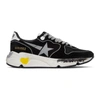 GOLDEN GOOSE BLACK & SILVER RUNNING SOLE trainers