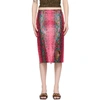 Versace Python-print Leather Skirt In 1p020