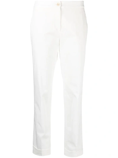 Etro Straight-leg Chino Trousers In White