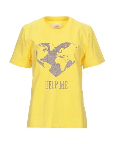 Alberta Ferretti T-shirts In Yellow