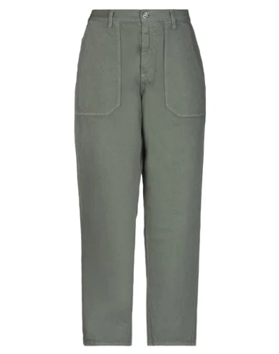 Nine:inthe:morning Nine In The Morning Woman Pants Military Green Size 28 Cotton, Elastane