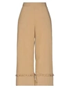 Semicouture Cropped Pants In Beige