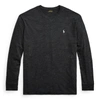 Ralph Lauren Classic Fit Jersey Long-sleeve T-shirt In Black Marl Heather/grey