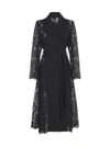 DOLCE & GABBANA DOLCE & GABBANA BELTED DOUBLE BREASTED LACE COAT