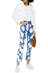 Burberry Bleached High-rise Straight-leg Jeans In Light Denim