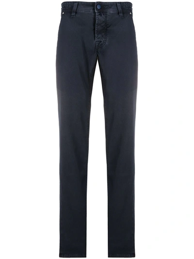 Jacob Cohen Slim-cut Five Pocket Chinos In Blue