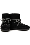 Moon Boot Far Side Low Lace-up Suede Snow Boots In Black
