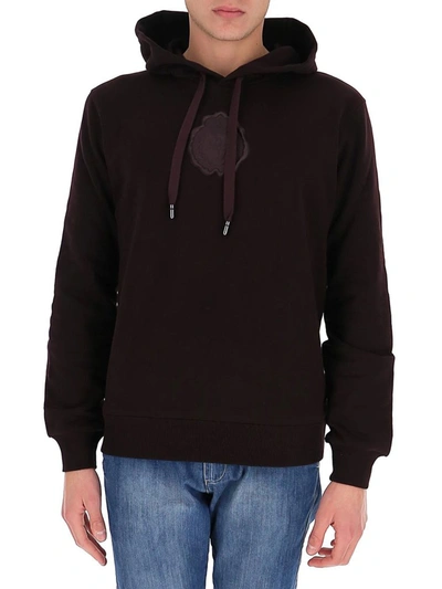 Dolce & Gabbana Burgundy Logo Hooded Cotton Sweatshirt
