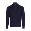 Brunello Cucinelli Cashmere Half-zipped Sweater In Navy Blue