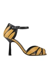 Elvio Zanon Sandals In Ocher