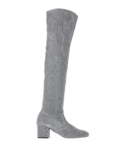 Pinko Knee Boots In Silver