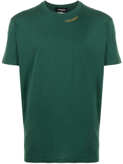 Dsquared2 Logo-print Cotton T-shirt In Green