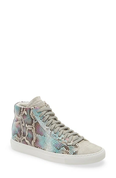 P448 Star Embossed High Top Trainer