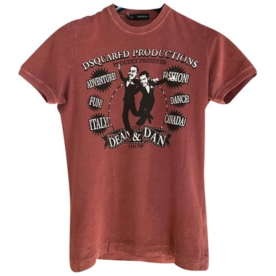 Pre-owned Dsquared2 T-shirt In Burgundy