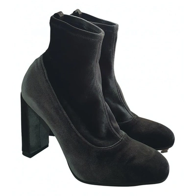 Pre-owned Aeyde Cloth Ankle Boots In Grey