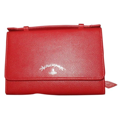 Pre-owned Vivienne Westwood Anglomania Leather Crossbody Bag In Red