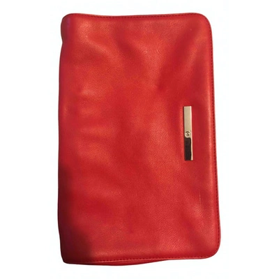 Pre-owned Mcq By Alexander Mcqueen Leather Clutch Bag In Red