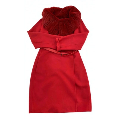 Pre-owned Ermanno Scervino Wool Coat In Red