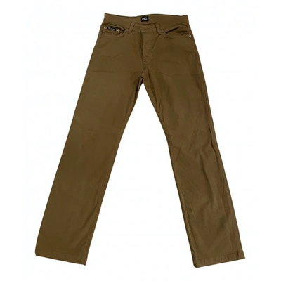 Pre-owned D&g Straight Pants In Khaki