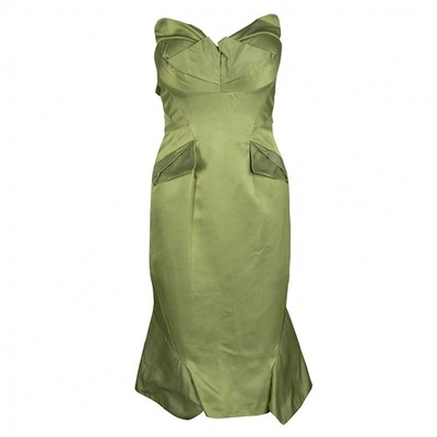 Pre-owned Zac Posen Dress In Green