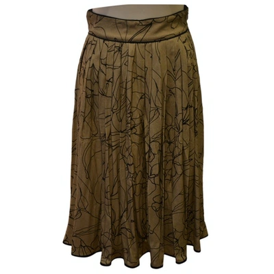 Pre-owned Ottod'ame Wool Mid-length Skirt In Beige