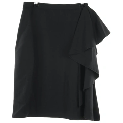 Pre-owned Lanvin Wool Skirt In Black