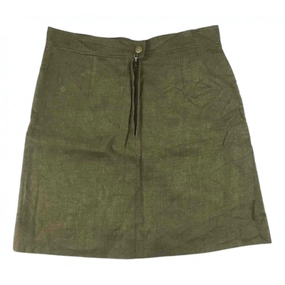 Pre-owned Apc Linen Mid-length Skirt In Green