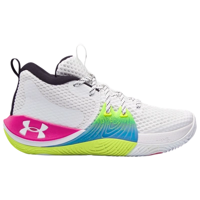 Under Armour Kids' Embiid One In White/pink Surge/white