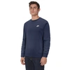 Nike Sportswear Club Fleece-back Cotton-blend Jersey Sweatshirt In Midnight Navy/white